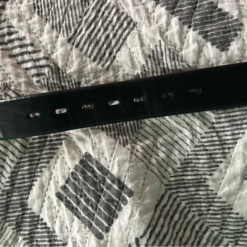 Black Leather Men's Belt